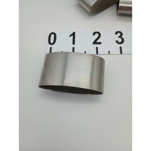 Vtg Old Hall Napkin Rings Stainless Steel Oval MCM - Picture 3 of 3